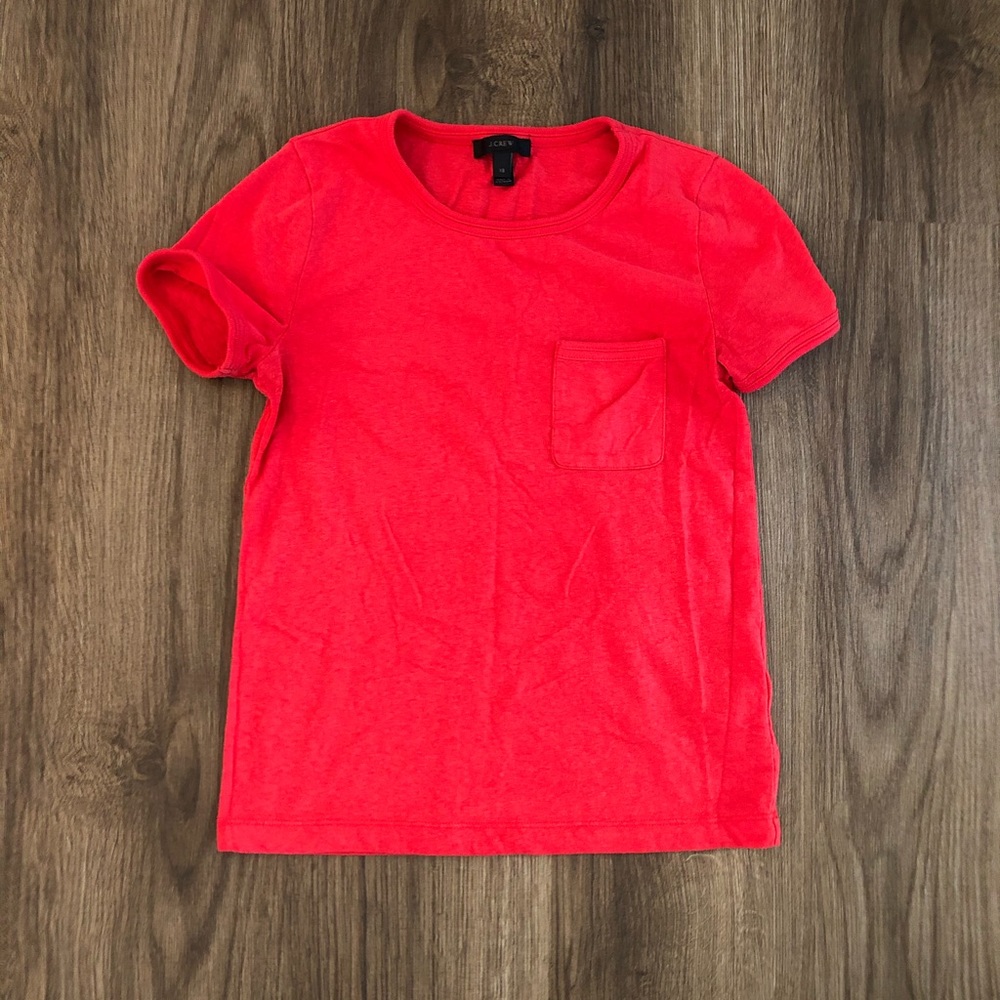 J. Crew Red Short Sleeve T-shirt